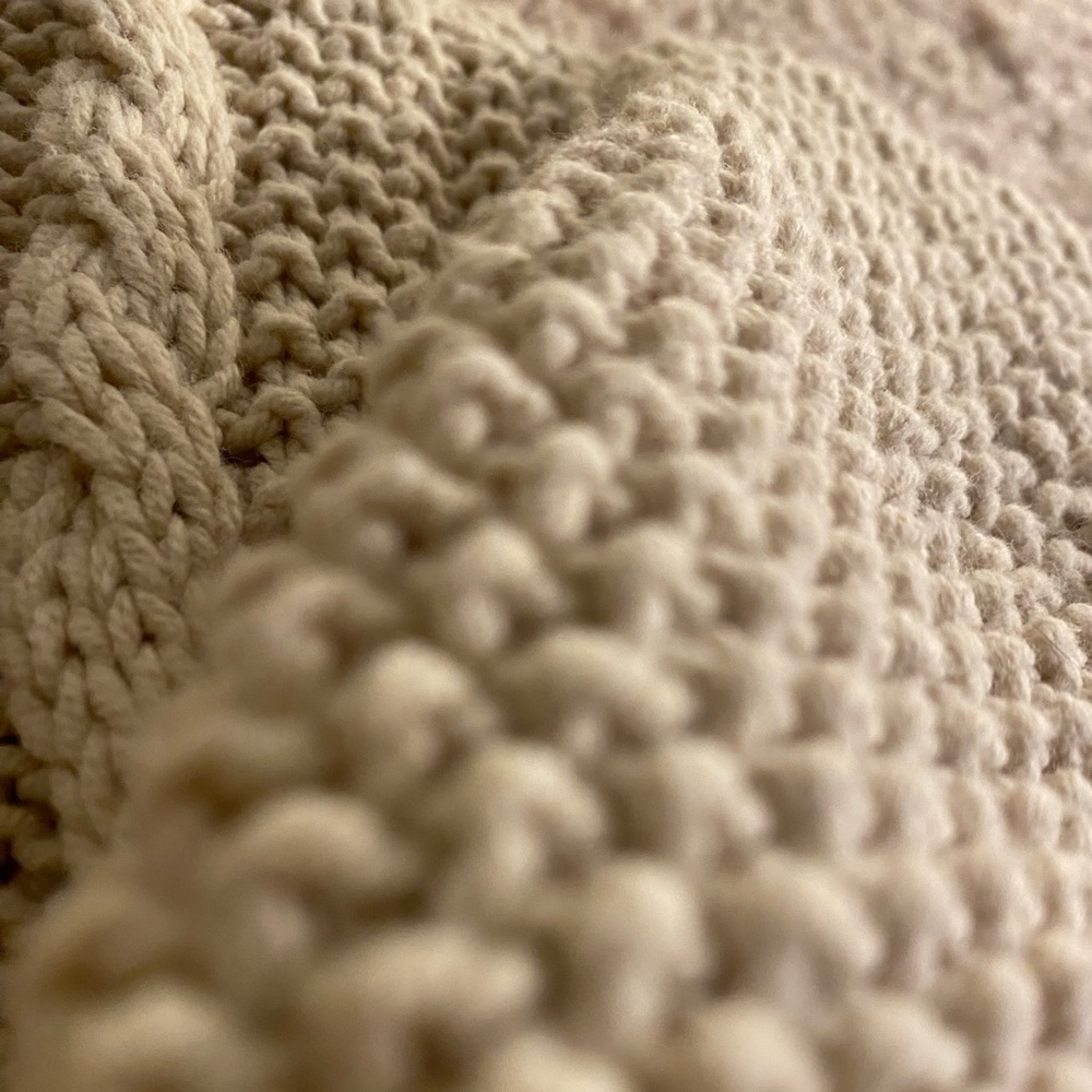 Tan Ruffle Cardigan Sweater - Picture 2 of 3